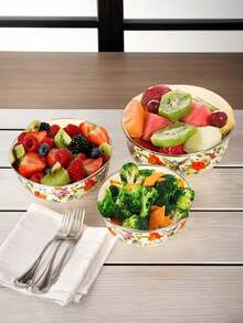 1 Set Multi-Color Enamel Sealed Container Set, Provides 10/12/14/16/18 Storage Capacity Bowls For Preserving Fruits And Vegetables, Multi-Purpose Food Storage, Round Lid, Dishwasher Lunch Box, Fashionable Enamel Bowls With Lids, Soup Bowl, Salad Bowl, Enamel Fridge Container For School, Camping, Portable Picnic And Office, Round Lunch Box - Multicolor Fresh-keeping Bowl - View 6