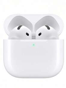 苹果 AirPods 4 无线耳机，蓝牙耳塞，具备主动降噪、自适应均衡、通透模式、个性化空间音频、USB-C 充电盒、无线充电和 H2 芯片 - 銀色 - 查看 1