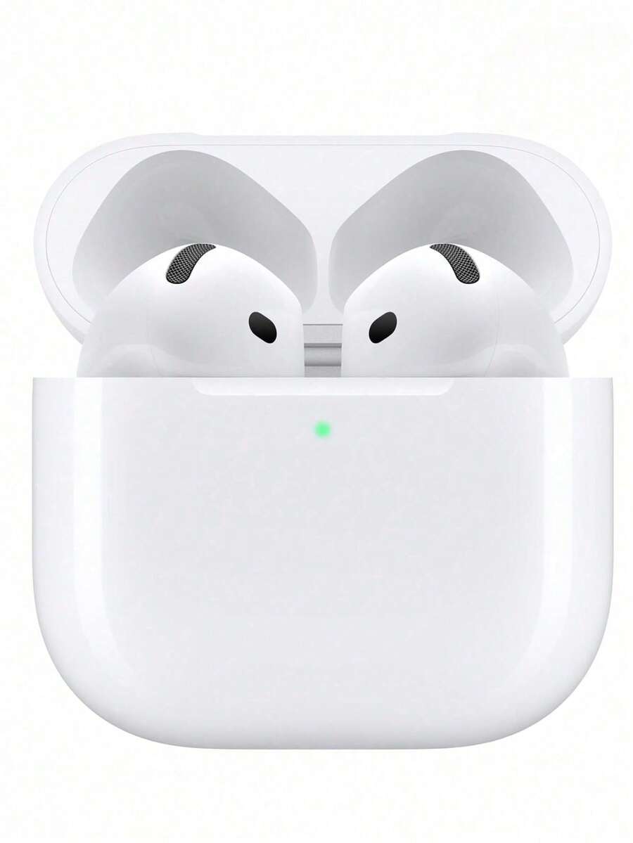 苹果 AirPods 4 无线耳机，蓝牙耳塞，具备主动降噪、自适应均衡、通透模式、个性化空间音频、USB-C 充电盒、无线充电和 H2 芯片 - 銀色 - 查看 1