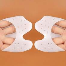 1 Pair Silicone Gel Toe Protectors, Blister Guards For Ball Of Foot, Metatarsal, Ballet Pointe - Comfortable Foot Care Covers, Feet Care Products - [白色的] - 查看 8