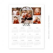 Editable Photo Calendar Template, 2026 Year, One Page, Photo Wall Calendar, Canva, Printable, Christmas Family Gift, 2026 Calendar - Multicolor - View 6