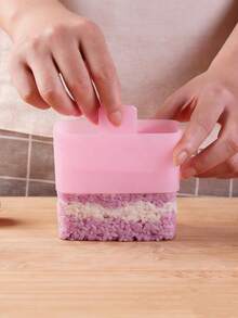 2pcs Plastic Sushi Rice Ball Mold Tools, Triangle/Rectangle Kitchen Sushi Rice Ball Maker Magic Tools, Silicone Rice Ball Mold, Easy Release Rice Ball Mold, Suitable For Moms And Food DIY Enthusiasts