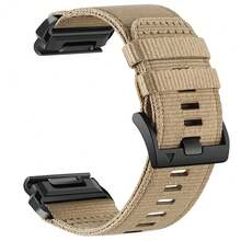 Abanen Rugged Nylon Watch Bands For Garmin Fenix 8 51mm / Enduro/Instinct 2X / Epix Pro 51mm, Adjustable Sports Wrist Strap With Stainless Steel Clasp For Fenix 7X / 6X /5X, Instinct 3 50mm,CoyoteTan - 郊狼棕 - 查看 1