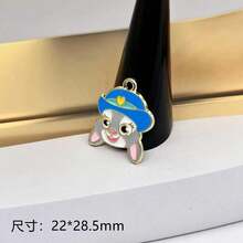 尼克狐和朱迪兔滴油合金DIY饰品配件，包包吊坠，收藏玩具，小礼物，背包吊坠 - 彩色 - 查看 10