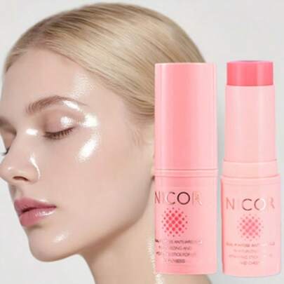 1 pieza Barra de crema facial hidratante de estilo coreano que contiene colágeno y proporciona beneficios multiefecto de 48 horas. Reafirma, ilumina y reduce las arrugas, y es adecuada para todos los tipos de piel clara beige. Presenta un diseño compacto de barra.