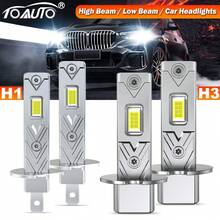 TOAUTO 2Pcs H1 H3 LED Headlight Bulb 50W 15000Lm White 6500K Mini For Auto Super Bright LED Fog Lights Fanless Wireless 12V - A - View 8