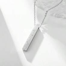 1 chiếc dây chuyền hình khối Ayatul Kursi bằng thép không gỉ, trang sức thư pháp Ả Rập Hồi giáo dành cho tháng Ramadan, quà tặng Ramadan cho nam và nữ. - Cái mới - Xem 8