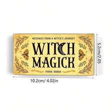 40 Stücke Mini Hexen Magie Orakel Karten (10,3*6cm), positive Inspiration Tarotkarten aus dem Tierreich, beidseitig bedruckte Führungs- und Motivationskarten - Khaki - Übersicht 2