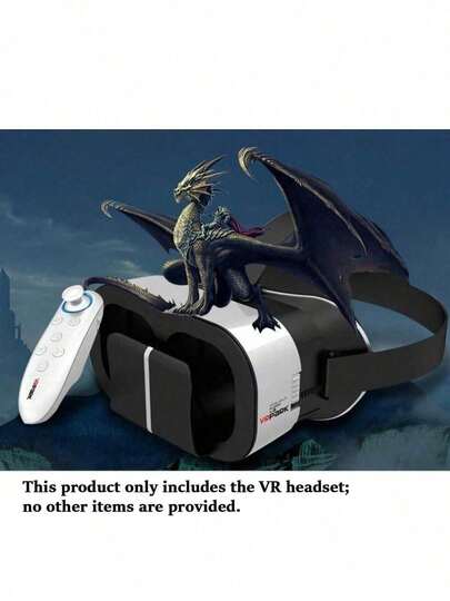 [3D VR Glasses] 3D VR Glasses Headset | Smart Virtual Reality Glasses VR Helmet For Cell Phone Mobile Smartphones Viewer Compatible With , Android & Support 4.7-6.53 Inch