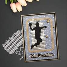 Creative Grid Metal Cutting Dies, DIY Scrapbooking Album And Embossing Stencil, Greeting Card Making Tool, Card Paper Cutting Crafts ,Gift Card Making Template Die Cuts. - Silver - View 3