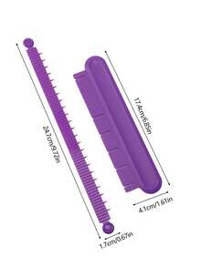 1 pieza/3 piezas Regla curva para medir fondant, herramienta para decorar pasteles, herramienta de repostería casera con escala de regla, herramienta de precisión ajustable en arco, disponible en varios colores, adecuada para decorar pasteles de cumpleaños, bodas, fondant, buttercream - Multicolor - Ver 16