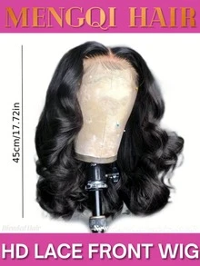 28 Inche 200% Density Lace Front Wig Human Blended Hair Body Wave 5x5 13x4 13x6 Closure Glueless Wigs Transparent Swiss Lace 200% Density 13x4 Lace Front Wigs Human Hair Pre Plucked With Baby Hair For Women Natural Black - Natural & Black - View 2