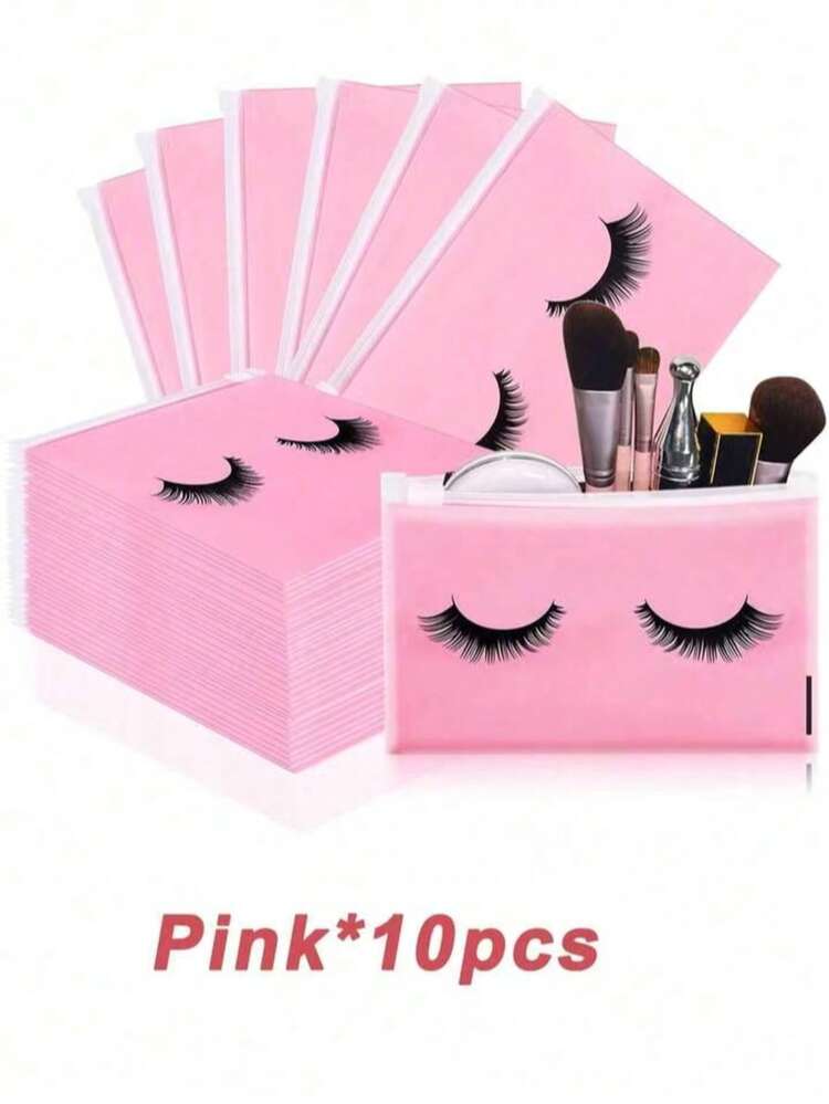 10个/30个/60个装睫毛护理袋、睫毛包装袋、化妆包、睫毛拉链盒、旅行护理配件化妆包 - 彩色 - 查看 7