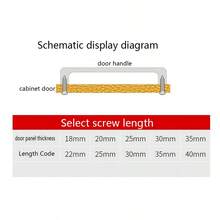 1个现代黑金橱柜把手，实心抽屉旋钮，锌合金底座和铝合金轴，时尚家具五金件 - 金色 - 查看 5