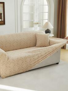 1件装欧式复古花卉提花弹力沙发套，防尘防污，一体式弹力全包覆沙发保护套，家居装饰，可机洗