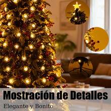 Árbol de Navidad con Luces LED Incorporadas Fácil de Montar y Decorar Ideal para Hogar Oficina y Fiestas Navideñas Decoración Festiva y Alegre - Tipo de Enchufe A USA (110-127V) - Ver 3