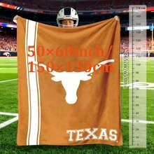 "Texas Longhorns NCAA Throw Blanket - Orange & White Longhorn Logo Design, Gift For Longhorns Fans, Cozy Flannel Couch Bed Stadium Blanket, 4 Sizes 30x40 To 60x80 Inches  " - Nhiều màu 1 - Xem 13