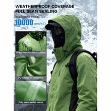 Men's Waterproof Ski Snow Fleece Lined Warm Winter Rain With Hood Fully Taped Seams - Small + Grass Green - View 6