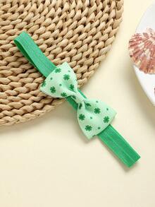 6条/包 弹性婴儿发带，印花蝴蝶结设计，非常适合宝宝拍照和作为礼物，适合全年佩戴 - 彩色 - 查看 4