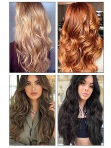 24 Inch 16 Clips Natural Curly Hair Extensions Set, 7 Pieces For Women - Black 1B - View 10