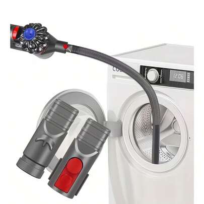 1 pieza Limpiador de conducto de secadora y accesorio removedor de pelusa para aspiradoras compatibles con V15/V12/V11/V10/V8/V7, sistema de eliminación de pelusa de conducto de secadora, accesorio de manguera de aspiradora para uso doméstico/comercial