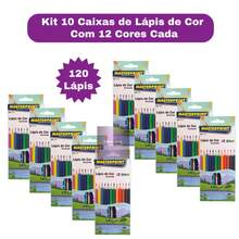 Kit 10 Boxes Of 12 Color Hexagonal Colored Pencils Masterprint - 120 School Pencils - Nhiều màu - Xem 6