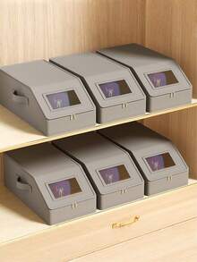 1个牛津帆布帽子收纳盒，带拉链和盖子，防尘，透明，可堆叠，棒球帽收纳盒，用于衣柜整理，保持帽子整齐，透明盖子方便取用，节省空间，耐用防尘罩，透明收纳盒，可堆叠设计最大限度地利用衣柜空间，防止灰尘和刮擦，是时尚配饰收纳的理想选择，用途广泛，可放置在架子上或橱柜中，轻巧而坚固，方便个人配饰收纳，用于日常佩戴的帽子，整齐展示，快速取用。 - 彩色 - 查看 7