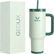 UKEIN 40oz Tumbler With Handle, 2-IN-1 Leak Proof Lid (Straw/Flip), Insulated Water Bottle, Stainless Steel Tumbler With Non-Slip Silicone, Wide Mouth Travel Mug Cupholder Friendly