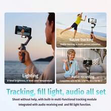 DJI OM8 智能跟随版 | 苹果与鸿蒙双生态系统 | ActiveTrack 3.0 智能跟随 | 手势控制 | 故事模式自动拍摄 | YouTuber 推荐 | 多平台创作工具 | 专业 Vlog 套装 | 磁吸式快拆系统 | 360° 全方位稳定 | 多语言 App 支持 | 便携旅行设计 | 智能多场景拍摄 | 内容创作利器 - 黑色 - 查看 6