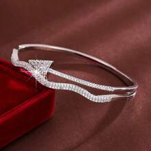 1pc Fashionable Women Bracelet With Artificial Zirconia Stones In Arrow Circle Design - Multicolor - View 5