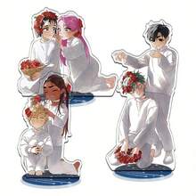 Alien Shaped Anime Style Double-Sided Acrylic Stand, Desktop Decor, High-Definition Printed Pattern - Multicolor - View 4