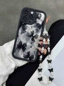 (No Lanyard )Butterfly Painted Concave Pink Shockproof Phone Case For IPhone 17/17 Pro/17 Pro Max, 16/15/14/13/12/11 Series, XS/XR/XS Max - Women's Fashion Thick Soft Protective Cover | Fast Shipping - 多色 5 - 查看 4