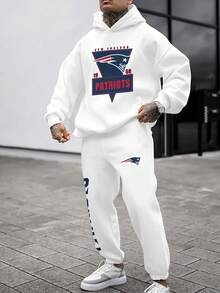 New E-Ngland Patriots  Casual Hoodie Jogging Sweatpants Tracksuit Se, Football Team Men's Tracksuit Set, Men's Game Day Hoodie Set - Nhiều màu - Xem 1