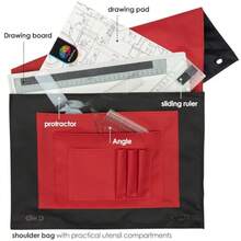 Drawing Board A4 Set - Geo Board - 7pcs. Technical Drawing Board With Carrying - Architecture Equipment - Architecture Drawing Set - Drafting Table - Transparent - View 9