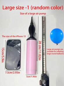 1pc Portable Manual Balloon Pump, Handheld Balloon Inflator Suitable For Latex & Foil Balloons, Mini Manual Balloon Pump, Portable Balloon Pump, Balloon Accessories, Birthday Party Supplies, Wedding Party Decorations, Baby Shower Balloon Set, Graduation Party Decor, Ideal For Party Decorations, Random Color - Solid Color - View 11