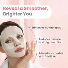 Collagen Hydrating Sheet Mask, Moisturizes, Keeps Skin Hydrated And Plump, Firms The Skin, Brightens The Complexion, Smooths The Skin, Making It Look Younger. Suitable For Daily Use And As A Holiday Gift, Giving Her A Beautiful Face., Hydrating Sheet Mask, Collagen Glow-Up Firming Skin Deep Hydrating Masks For Pore Minimization - Glow Like Glass Skin - 面膜 - 查看 8