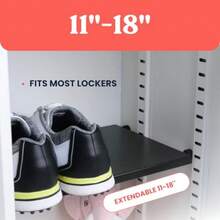 swfEstanteria Ajustable de Metal Organizador de closet de Acero Recubierto de Polvo Resistente para Escuela y Gimnasio Negro Mateedf - NegroMate - Ver 5