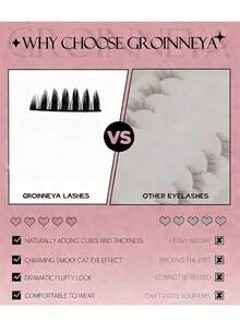 10 أزواج من رموش عيون القطة الأنمي الزائفة، تشمل فرشاة الرموش والمطبق، رموش أنمي كورية طبيعية، رموش أنمي يابانية سميكة، رموش مغناطيسية زائفة، عناقيد رموش زائفة - نصف رموش - مشاهدة 7