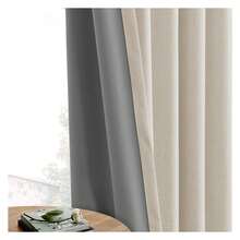 Natural Linen Blackout Curtains 102 Inch2 Panel- Thermal Insulated, Light Blocking, Beige Neutral For Bedroom Living Room - 如圖650 - 查看 4