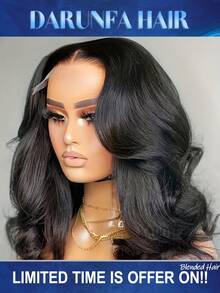 200% 密度水波纹蕾丝前假发，混合发丝，13x4 高清深棕色水波纹蕾丝前假发，预先拔毛、预先修剪，自然发际线，带婴儿发，8-34 英寸棕色水波纹前假发，适合日常佩戴 - 自然色&黑色系 - 查看 1