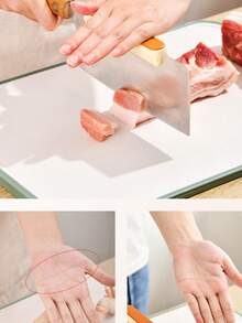 1pc Effortless Non-Slip Knife Sharpening Mat, Vegetable Cutting Board Protector, Easy To Chop And Debone, Won't Damage Hands Or Knives, Useful Kitchen Tool - Multicolor - View 3