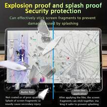 Rockyland 2 peças / Modelo Y 2025-2026 Protetor de Tela de 15 Polegadas, Projetado para Modelo Y e Modelo 3 de 2014-2019, Protetor de Tela de Vidro Temperado de Alta Definição com Revestimento Anti-Arranhões e Anti-Óleo, Inclui Protetores de Tela Frontal e Traseiro - Modelo Y 2019-2024 - Visão 6