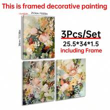 3pcs Soft-Toned Wildflower Print Paintings, Bohemian Plant Wall Paintings, Retro Floral Home Decoration, Frameless Modern Abstract Gallery Art, Wall Decoration, Canvas Paintings, Suitable For Living Room, Bedroom, Kitchen, Home Office, Cafe, Bar, Dormitory, Corridor, Room Decoration - Green - View 15