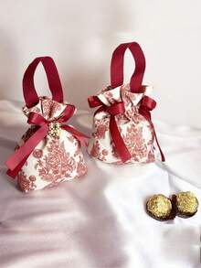 Chinese Style High-End Wedding Favor Gift Box, Wedding Candy Box Bag, Handheld Candy Bag, Engagement Return Gift Candy Bag, Candy Cloth Bag, Party Gift Packaging Bag, Birthday Party Gift Packaging Bag, Party Favor Candy Packaging Bag, Chinese Wedding Favor Candy Box, Birthday Party Gift Packaging Bag, Accessory Tie Bag, Jewelry Storage Bag, Valentine's Day Gift Bag, Women's Day Gift Packaging Bag - Multicolor - View 9