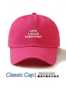 女士时尚字母标语印花经典棒球帽，可调节户外休闲运动软顶帽，沙滩防晒帽，经典轻便舒适遮阳帽，适合日常佩戴