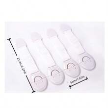 4/8pcs,Multi-Functional Fabric Strap Safety Lock, Child Safety Lock, Bedroom Accessories, Home Decor, Kitchen Accessories, Bathroom Accessories, Valentine's Day, Living Room Accessories - White - View 7