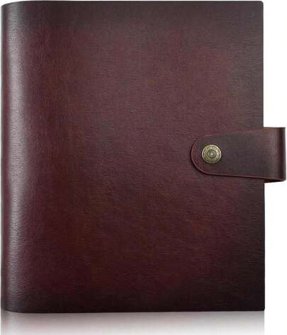 Genuine Leather Photo Album 4x6 For 200 Photos, Scrapbook With Writing Space Of 30 Paper, Travel Family Wedding Kids Graduation Ultrasound Baby Picture Album, Fathers Day Gift, Love