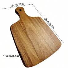 1pc Large Heavy-Duty Sandalwood Cutting Board, Food- Kitchen Chopping Board, Wooden Tray, Cheese Board With Elegant Natural Wood Grain Design, Juice Groove, Durable - Gold - View 13
