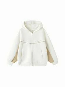 Balabala Kids' Casual Jacket, Unisex Versatile Spring Outerwear 2026 - Milky White - View 4