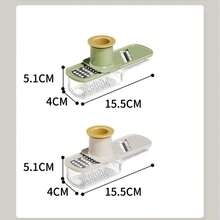 Multifunctional Garlic Mill, Compact Design, Professional Mandoline Slicer, Multi-Purpose Kitchen Mill With Stainless Steel Blades, Easy To Use And Clean, For Home And Restaurant Use - 奶油色 - 查看 8